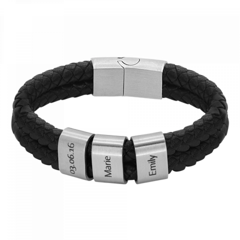 Heideman Lederarmband Elian - 3 Elemente : Silber 21