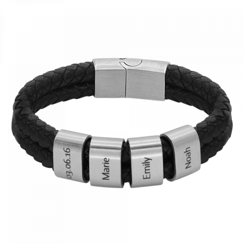 Heideman Lederarmband Elian - 4 Elemente : Silber 19