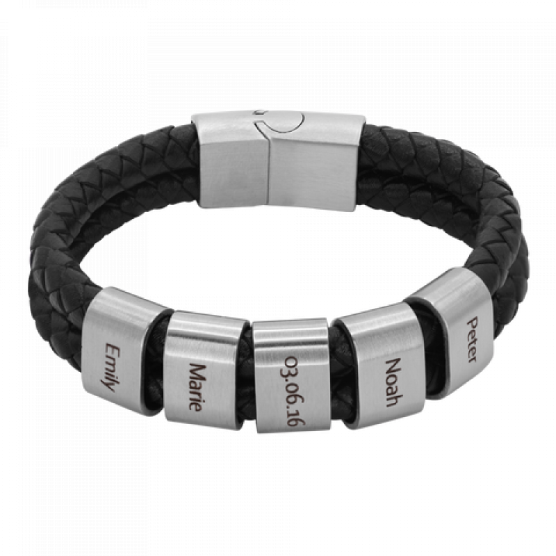 Heideman Lederarmband Elian - 5 Elemente : Silber 19