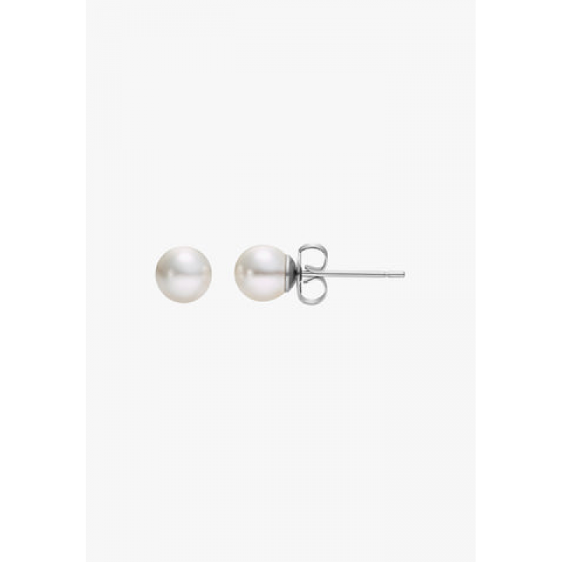 Heideman Damen Ohrringe Ohrstecker mit Perle weiss 6mm : Silber