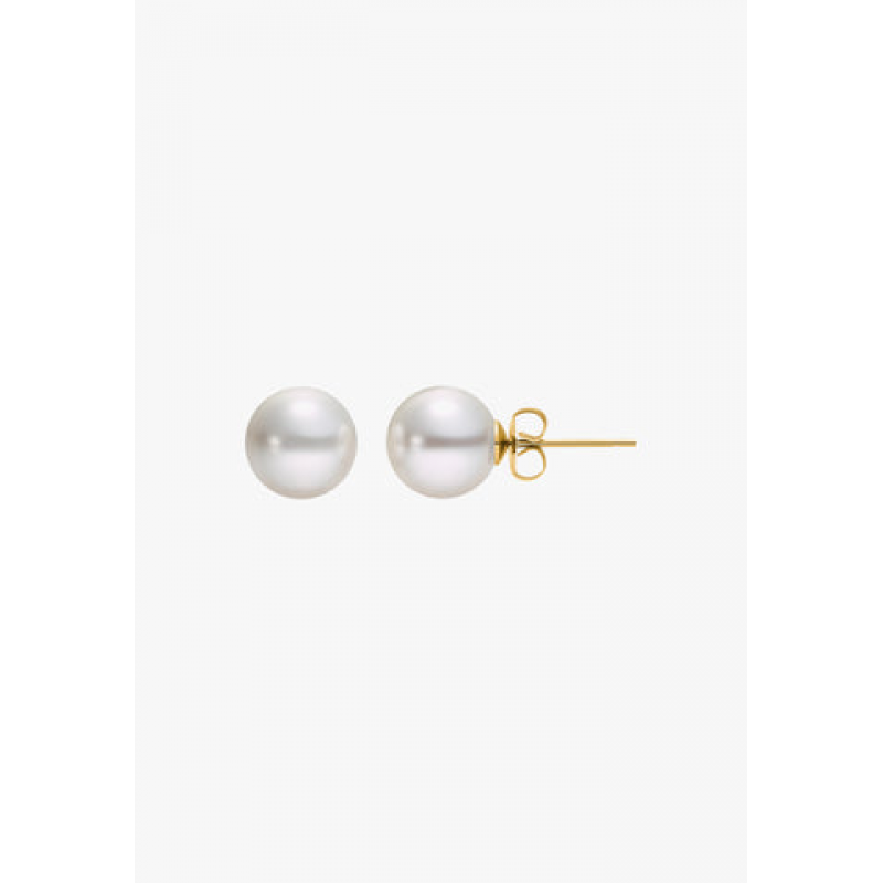 Heideman Damen Ohrringe Ohrstecker mit Perle weiss 10mm : Gold