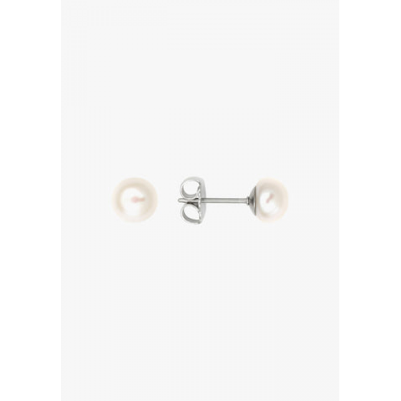 Heideman Damen Ohrringe mit Süßwasserperle 6mm weiß : Silber