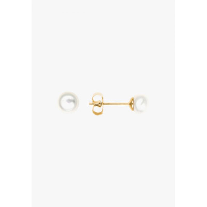 Heideman Damen Ohrringe mit Süßwasserperle 6mm weiß : Gold