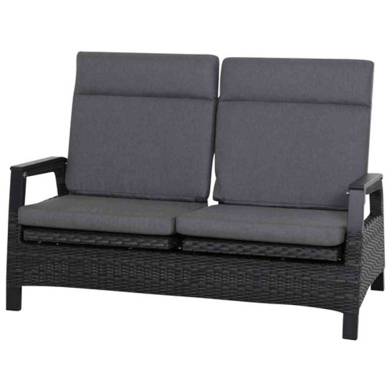 SIENA GARDEN Lounge-Bank »Solea«, BxHxT: 151.5 x 97 x 151.5 cm, Gardino-Geflecht/Aluminium - grau – Bild 1 von 3