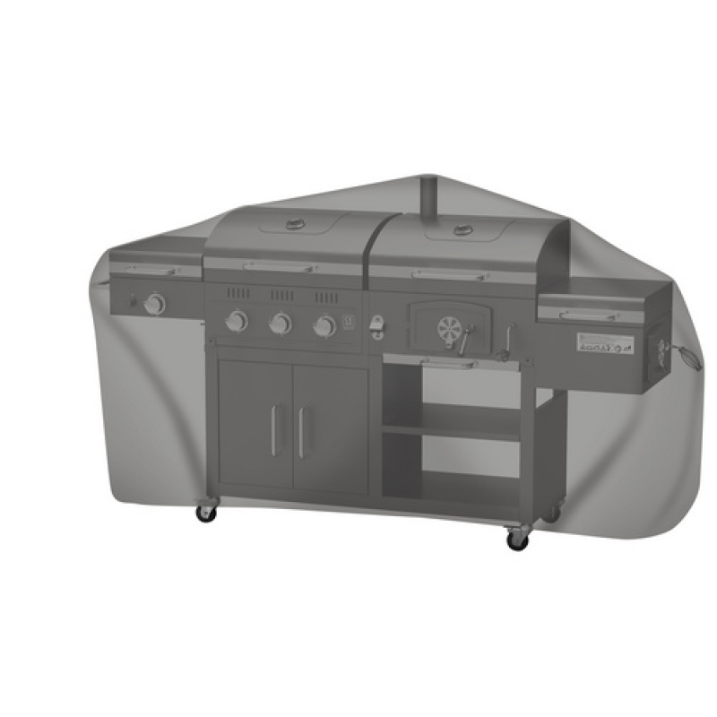 Mr. GARDENER Grill-Abdeckhaube, für Kombigrill Ottawa All-in-One, anthrazit, LxBxH ca. 230 x 68 x 113 cm - grau