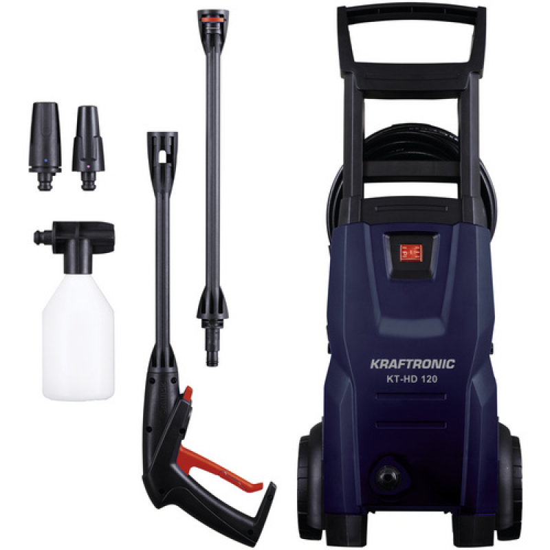 KRAFTRONIC Hochdruckreiniger »KT-HD 120«, 1400 W, max. Betriebsdruck: 120 bar - blau – Bild 1 von 4