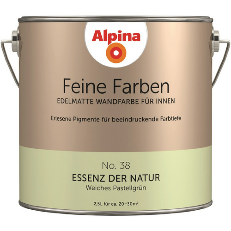 ALPINA FARBEN Wandfarbe »Feine Farben«, edelmatt, 2,5 l für ca. 20-30m² - gruen – Bild 1 von 5