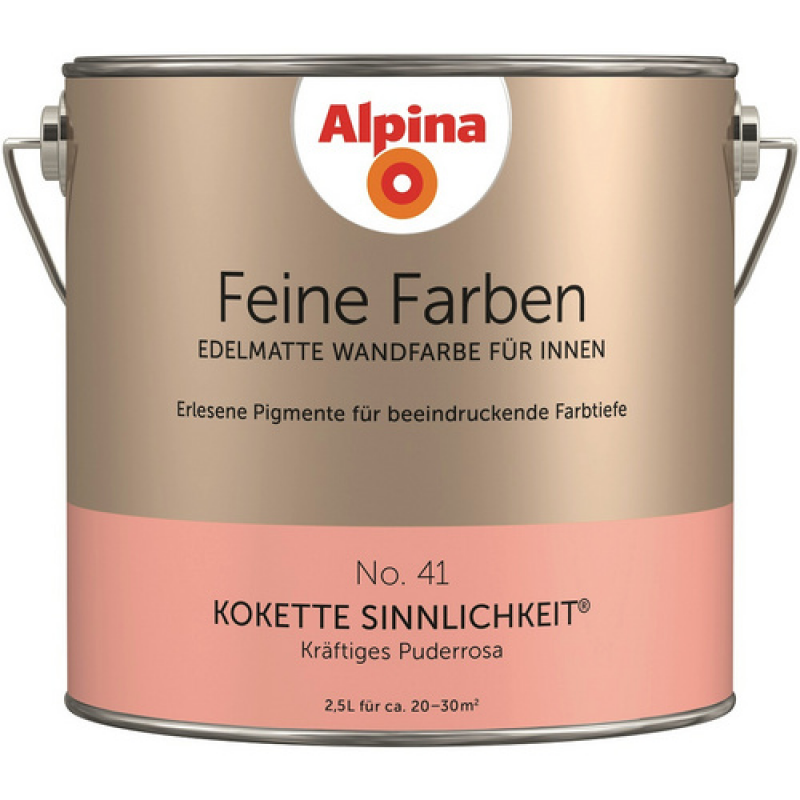 ALPINA FARBEN Wandfarbe »Feine Farben«, edelmatt, 2,5 l für ca. 20-30m² - rosa – Bild 1 von 5