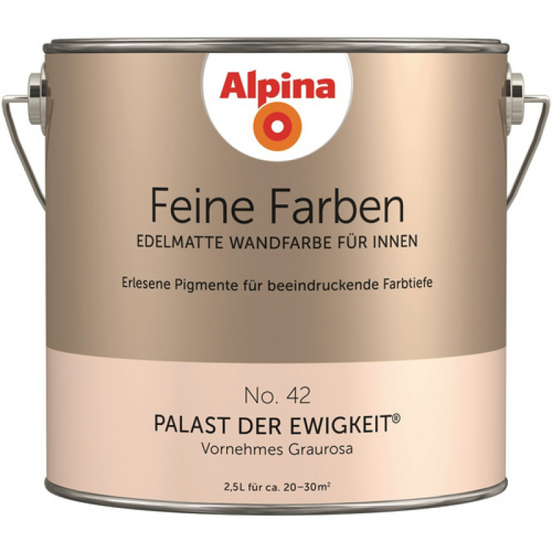 ALPINA FARBEN Wandfarbe »Feine Farben«, edelmatt, 2,5 l für ca. 20-30m² - rosa – Bild 1 von 5