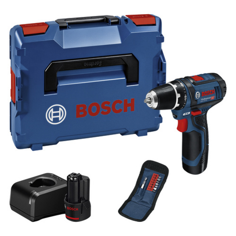 BOSCH PROFESSIONAL Akku-Bohrschrauber »GSR 12V-15«, 12 V, mit Akku - blau – Bild 1 von 5