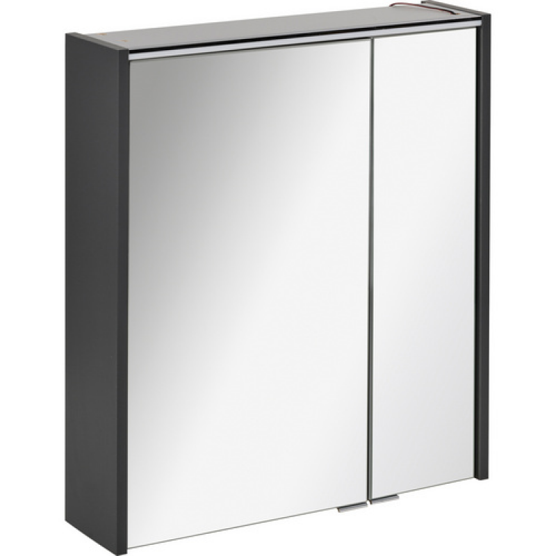 FACKELMANN Spiegelschrank »DENVER«, BxHxT: 60 x 68,3 x 16 cm, 6000 K, neutralweiß, 5.5W - grau – Bild 1 von 3