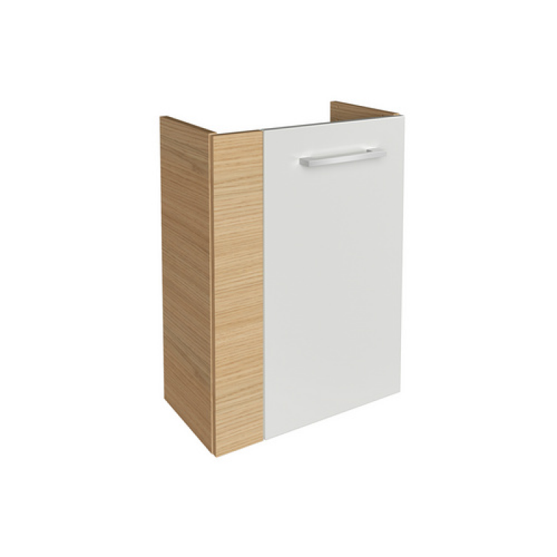 FACKELMANN Waschbeckenunterschrank »SBC Gäste Bad«, rechts, Sandeiche/Weiß, Hochglanz, BxHxT: 44 x 60 x 24,3 cm - weiss – Bild 1 von 4
