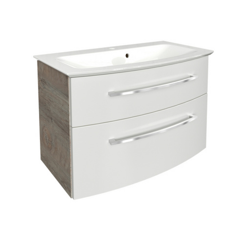 FACKELMANN Badmöbel-Set »B.style«, Nature-Oak/weiss, 2-teilig, BxHxT: 83,2 x 54,3 x 47,8 cm – Bild 1 von 3