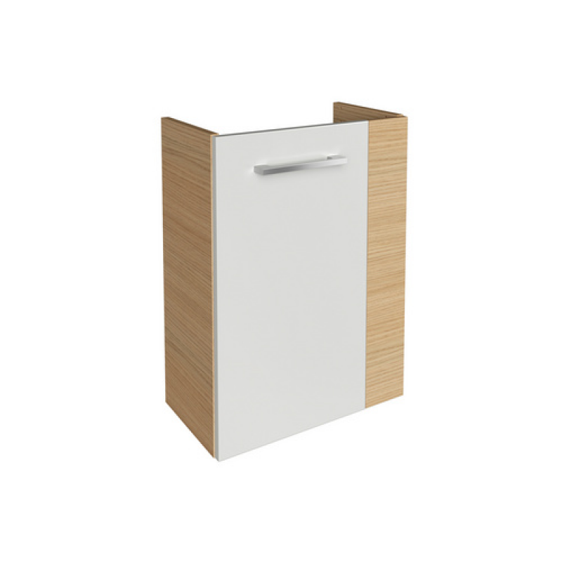 FACKELMANN Waschbeckenunterschrank »SBC Gäste Bad«, links, Sandeiche/Weiß, Hochglanz, BxHxT: 44 x 60 x 24,3 cm - weiss – Bild 1 von 3