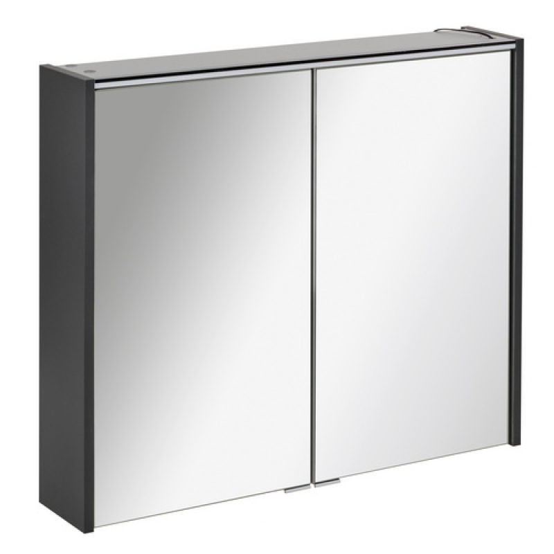 FACKELMANN Spiegelschrank »DENVER«, BxHxT: 80 x 68,3 x 16 cm, 6000 K, kaltweiß, 8W - grau – Bild 1 von 3
