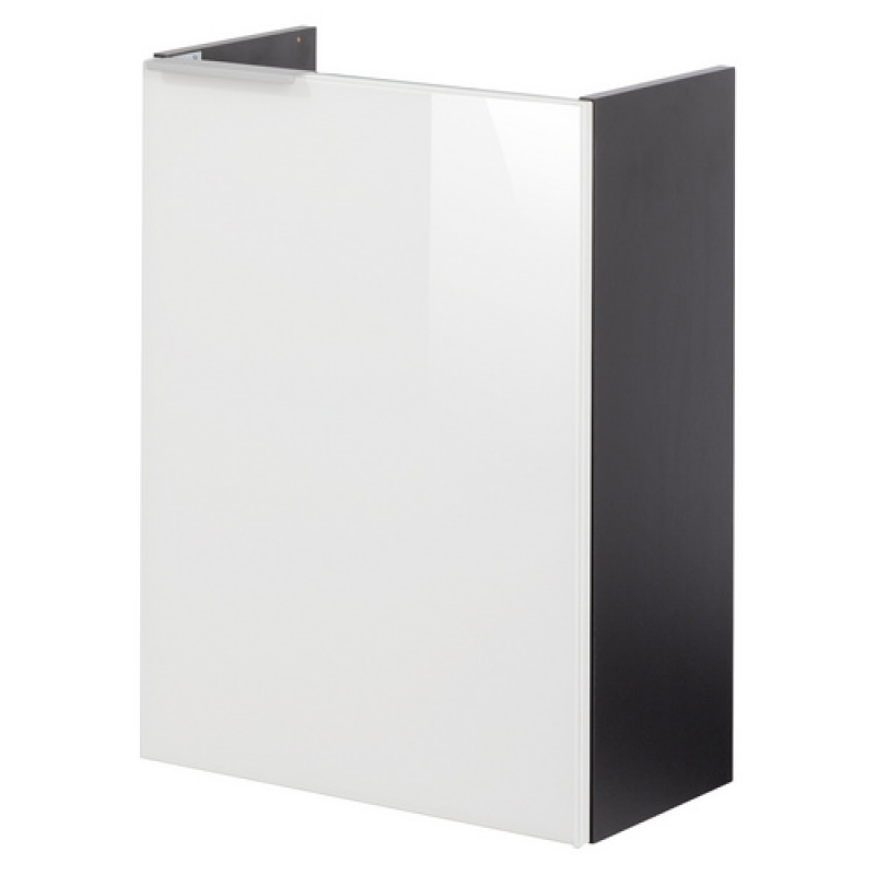 FACKELMANN Waschbeckenunterschrank »SBC Gäste Bad«, rechts, lackiertes Glas, weiss, BxHxT: 44 x 60 x 24,3 cm – Bild 1 von 3