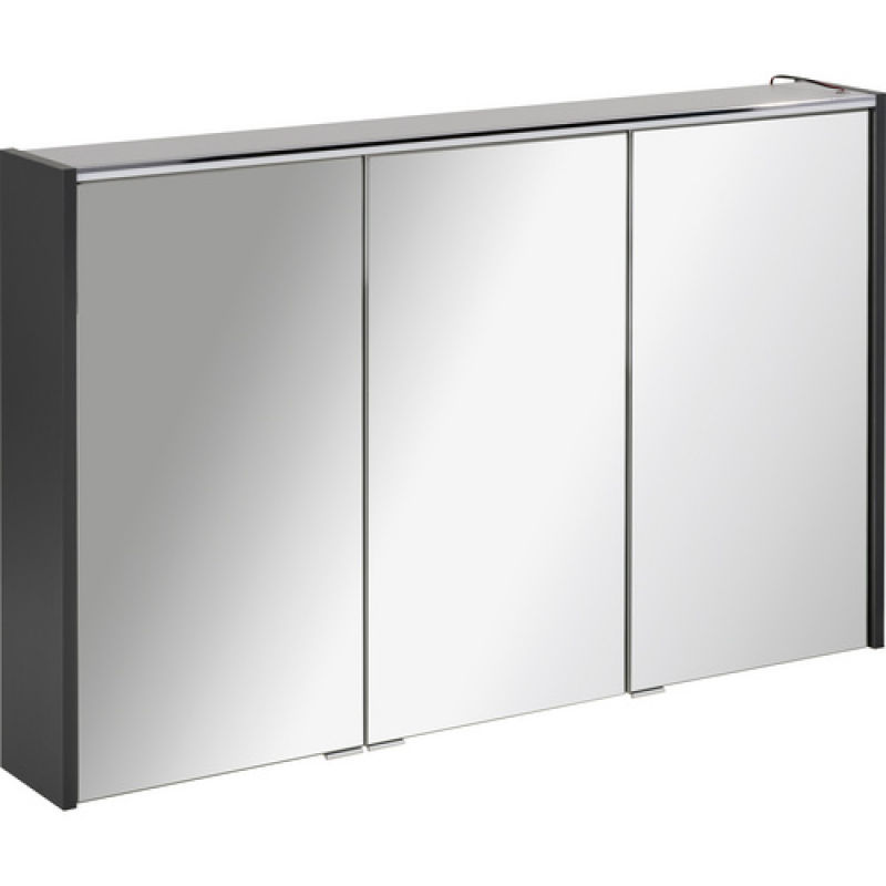 FACKELMANN Spiegelschrank »DENVER«, BxHxT: 110 x 68,3 x 16 cm, 6000 K, kaltweiß, 11W - grau – Bild 1 von 2