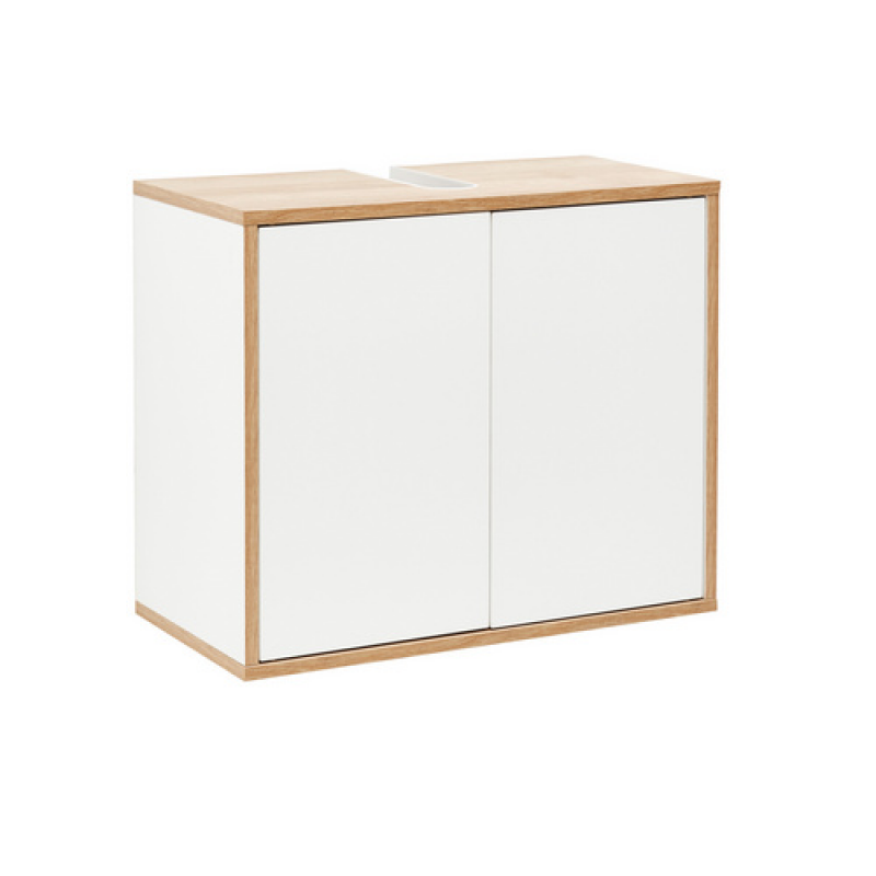 FACKELMANN Waschbeckenunterschrank »FINN«, weiss, 2 Türen, BxHxT: 60 x 50 x 30,5 cm – Bild 1 von 3