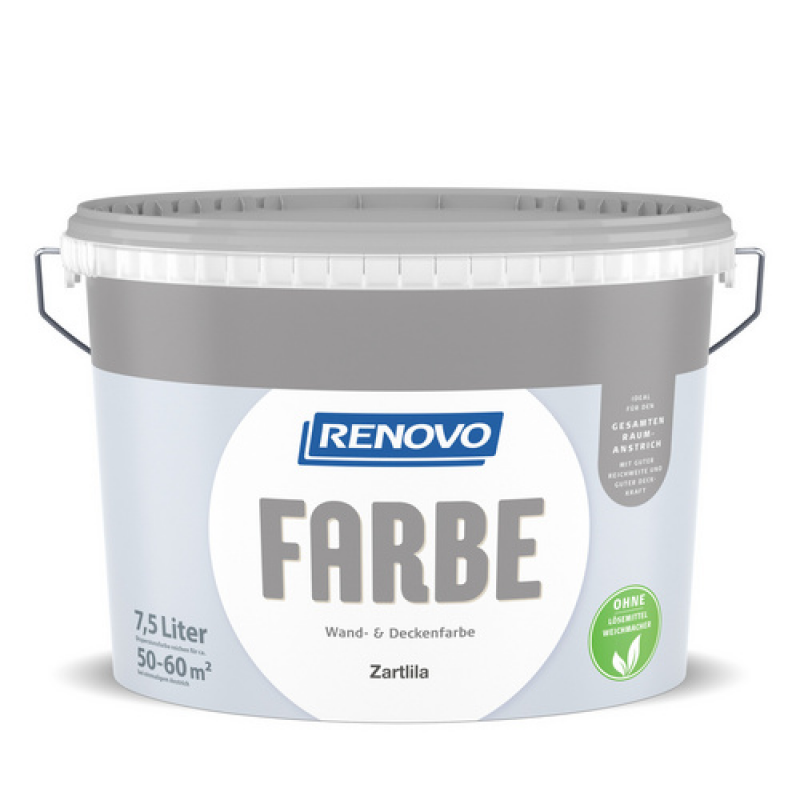RENOVO Dispersionsfarbe, »FARBE«, 7,5 l, zartlila, matt