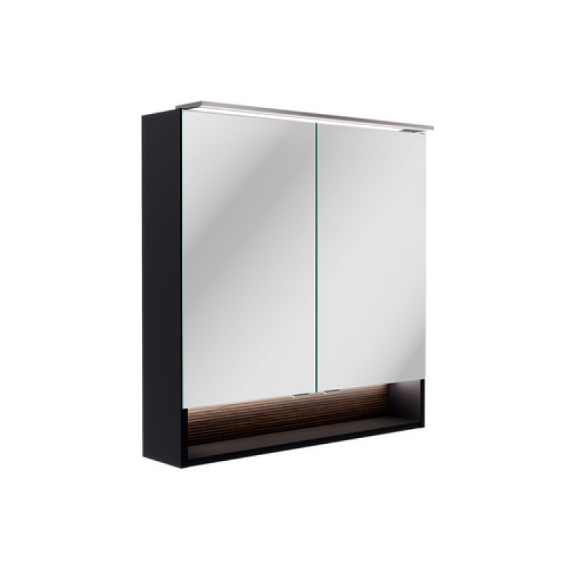 FACKELMANN Spiegelschrank »B.Paris«, Schwarz matt, BxHxT: 70 x 71,8 x 15,6 cm - grau – Bild 1 von 4