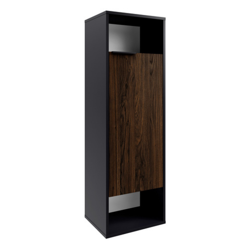 FACKELMANN Midischrank »B.Paris«, BxHxT: 40,2 x 125,7 x 32 cm, Schwarz matt - braun – Bild 1 von 4