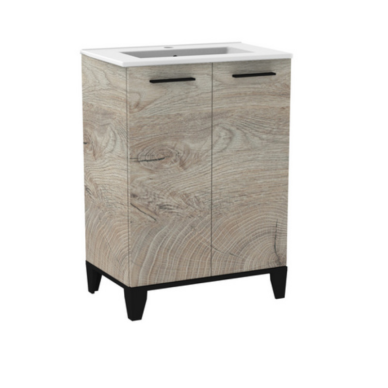FACKELMANN Badmöbel-Set »TE-A«, Nature-Oak, BxHxT: 61,2 x 86,4 x 40 cm - braun – Bild 1 von 3