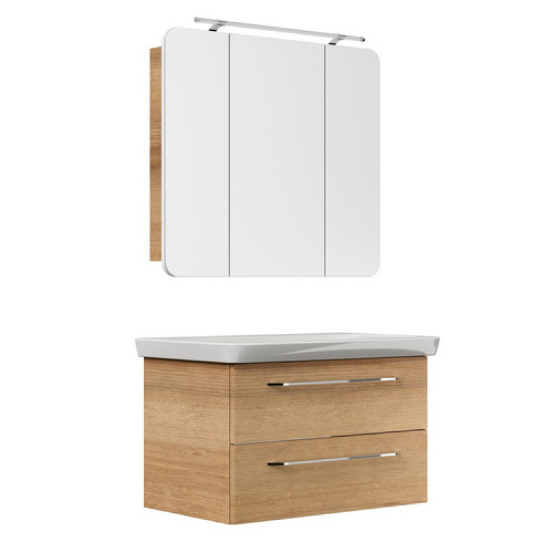 FACKELMANN Waschplatz-Set »MILANO«, 90cm Asteiche - braun – Bild 1 von 2