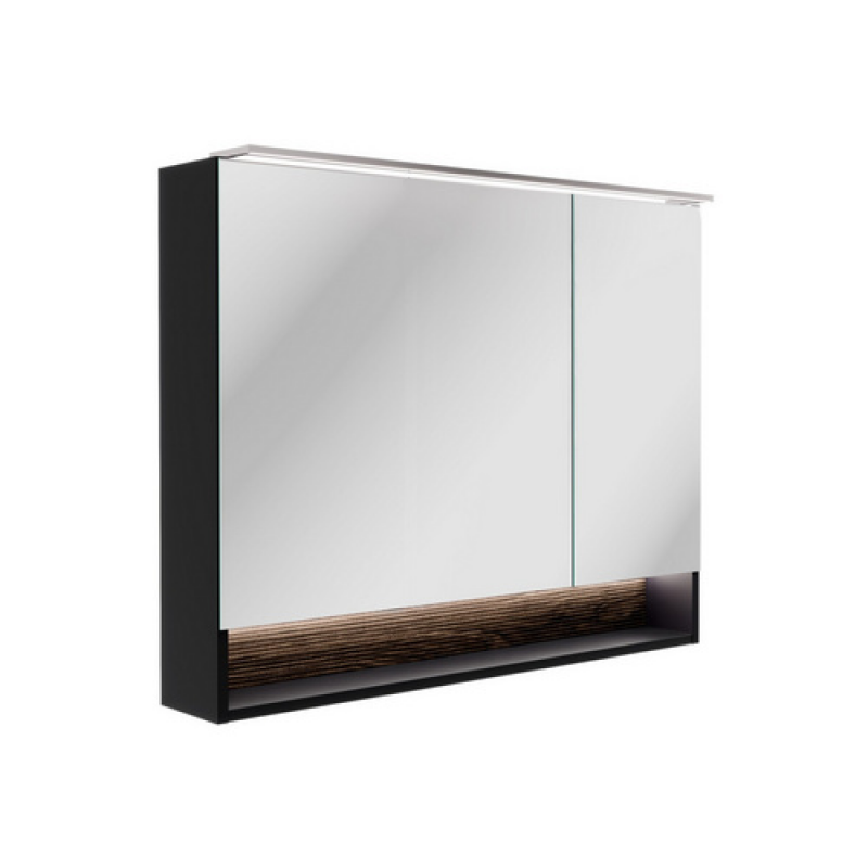 FACKELMANN Spiegelschrank »B.Paris«, Schwarz matt, BxHxT: 90 x 71,8 x 15,6 cm - grau – Bild 1 von 5