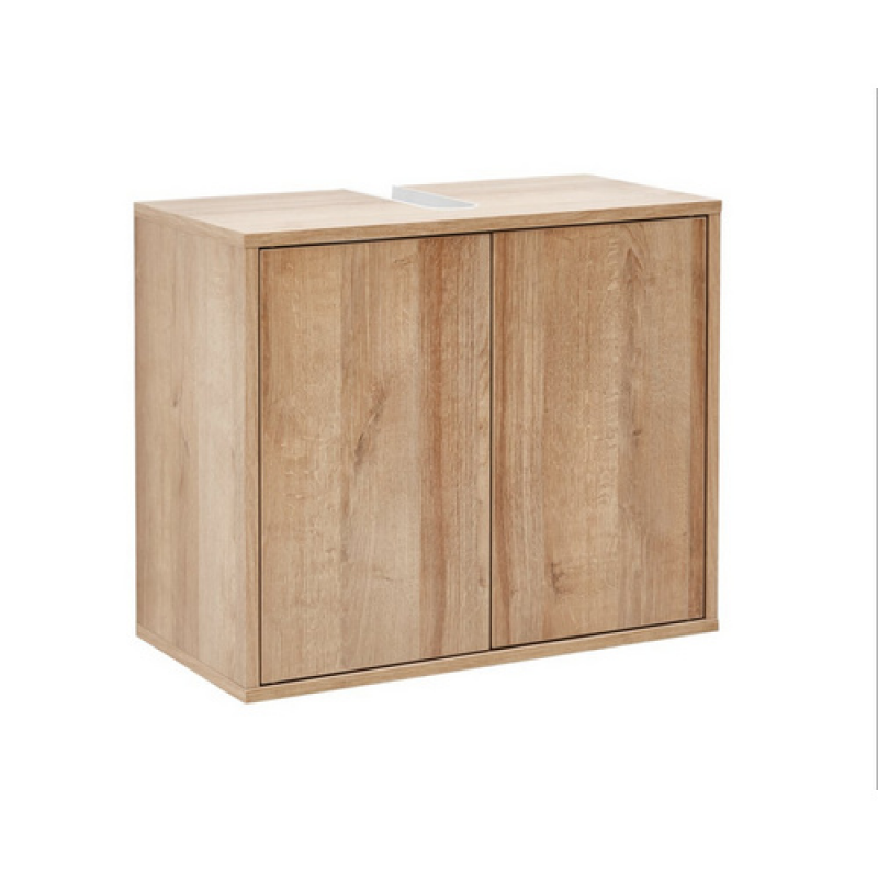 FACKELMANN Waschbeckenunterschrank »FINN«, Asteiche, 2 Türen, BxHxT: 60 x 50 x 30,5 cm - braun – Bild 1 von 5