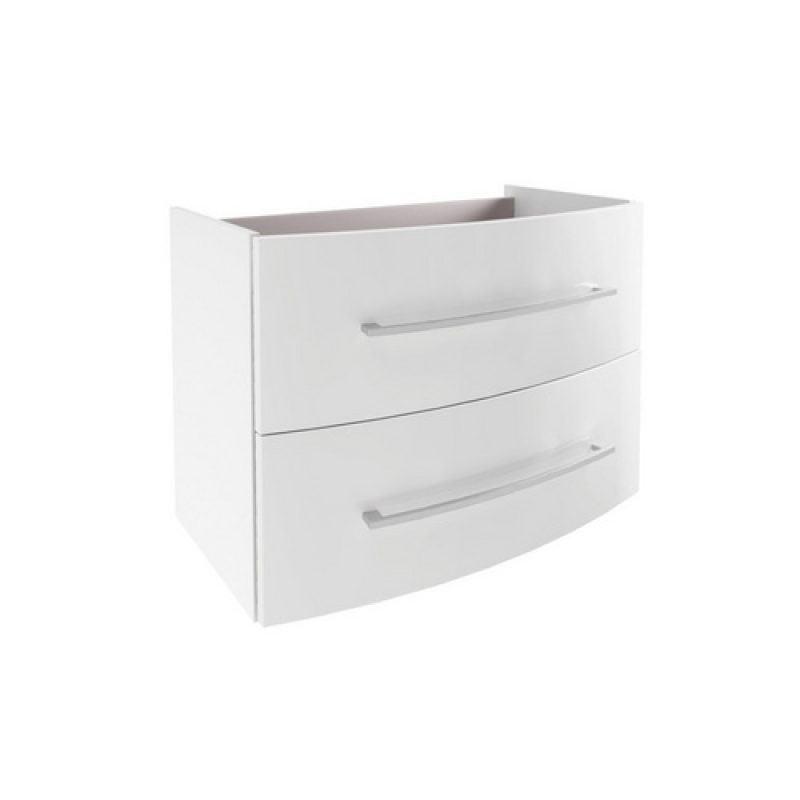 FACKELMANN Badmöbel »Verona«, Waschtischunterbau 2 Schubladen, Weiss-weiss, 794 x 575 x 455 mm – Bild 1 von 5
