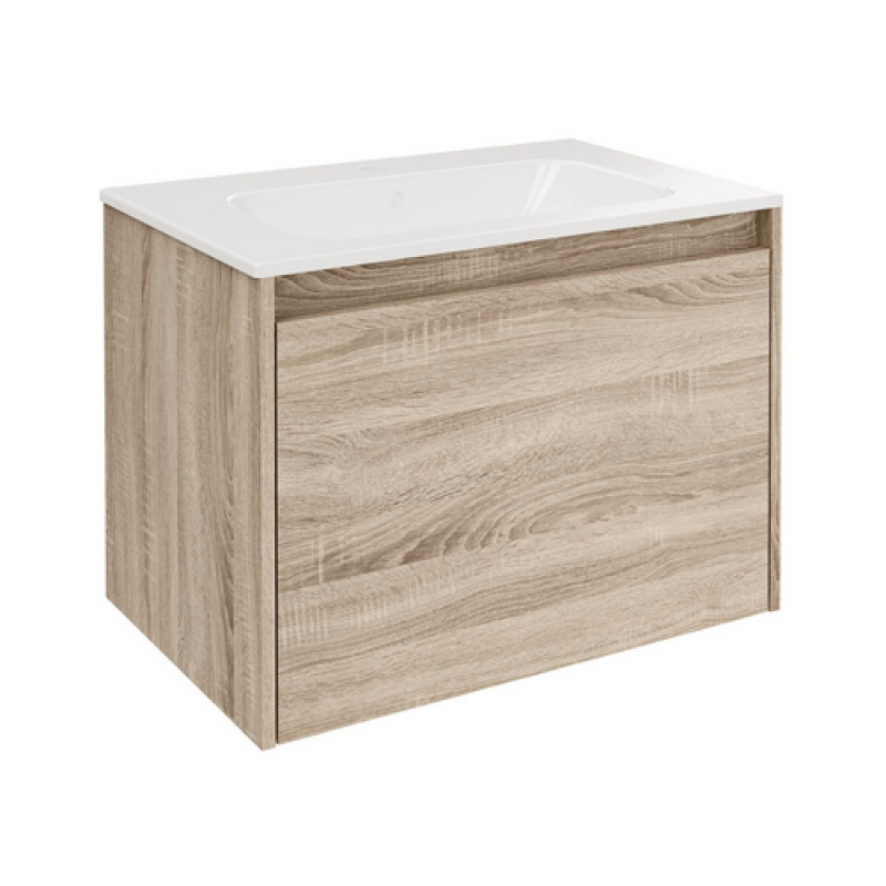 FACKELMANN Waschplatz-Set »Compact Line«, BxHxT: 710 x 515 x 465 mm, Sonoma-Eiche - braun – Bild 1 von 5