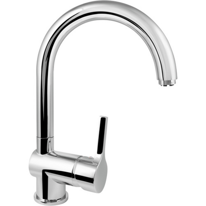 WELLWATER Einhebelmischer, verchromt, mit schwenkbarem Auslauf - silberfarben
