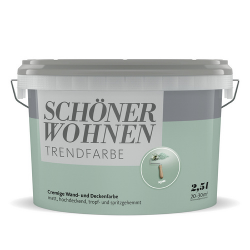 SCHÖNER WOHNEN FARBE Dispersionsfarbe »Trendfarbe«, Spa, matt - gruen – Bild 1 von 4