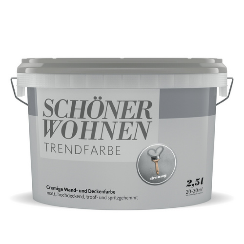 SCHÖNER WOHNEN FARBE Dispersionsfarbe »Trendfarben«, Dreamy, matt - grau – Bild 1 von 4