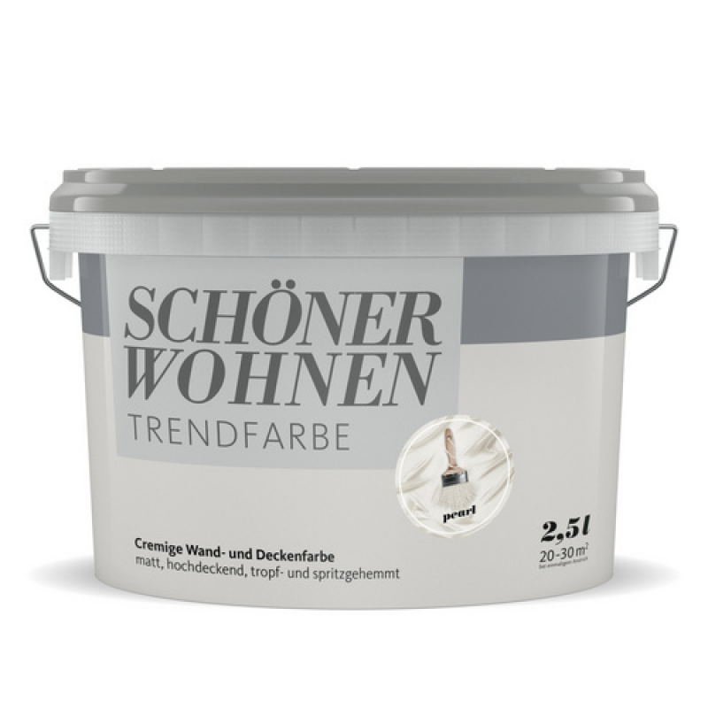 SCHÖNER WOHNEN FARBE Dispersionsfarbe »Trendfarbe«, Pearl, matt - weiss – Bild 1 von 3