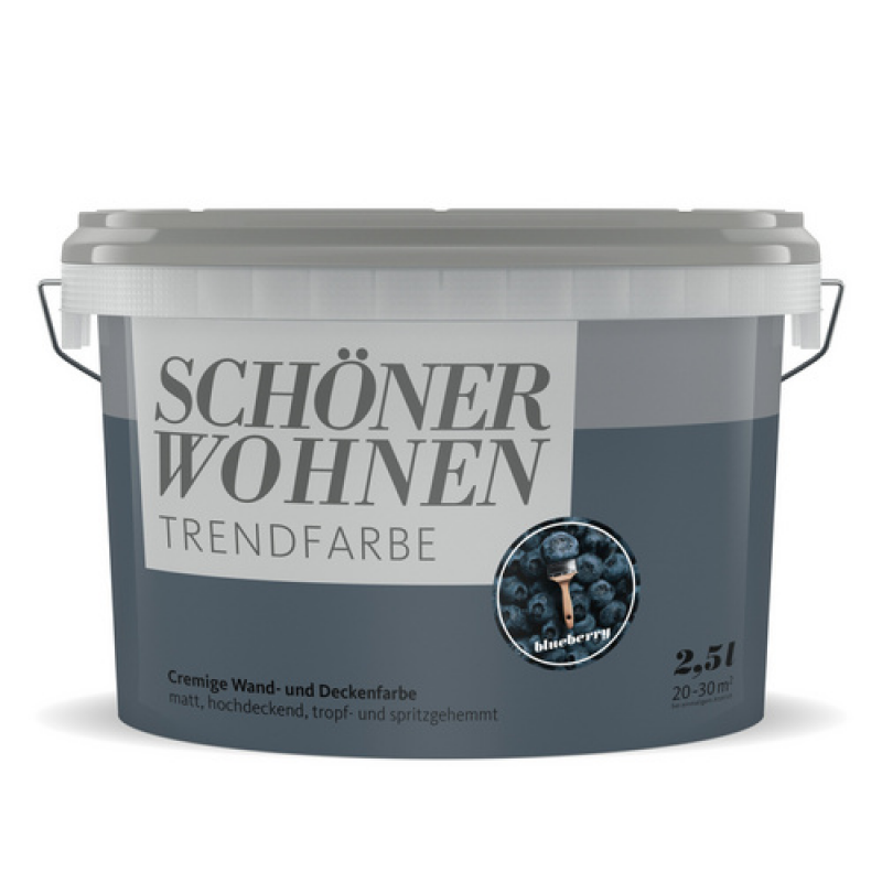 SCHÖNER WOHNEN FARBE Dispersionsfarbe »Trendfarbe«, Blueberry, matt - blau – Bild 1 von 3