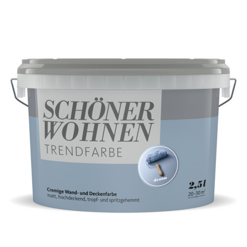 SCHÖNER WOHNEN FARBE Innenfarbe »Trendfarbe«, Denim, matt - blau