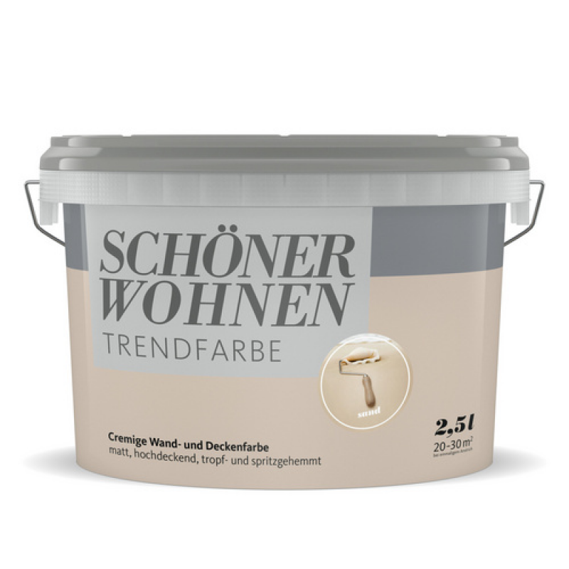 SCHÖNER WOHNEN FARBE Dispersionsfarbe »Trendfarbe«, Sand, matt - beige – Bild 1 von 3