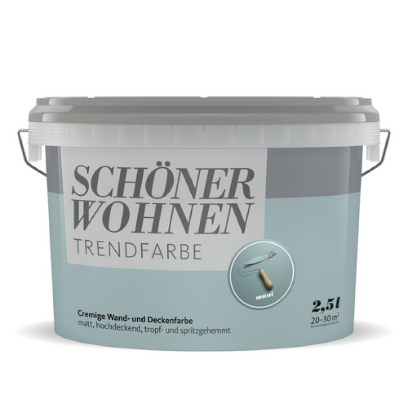 SCHÖNER WOHNEN FARBE Dispersionsfarbe »Trendfarben«, Maui, matt - blau – Bild 1 von 4
