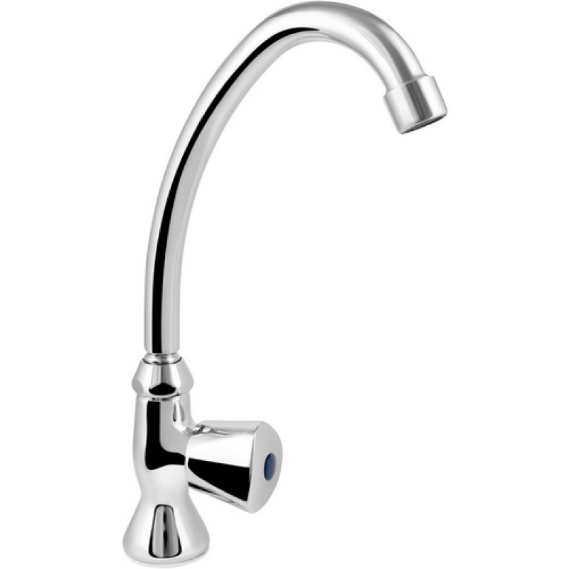 WELLWATER Wasserhahn, verchromt, mit schwenkbarem Rohrauslauf - silberfarben