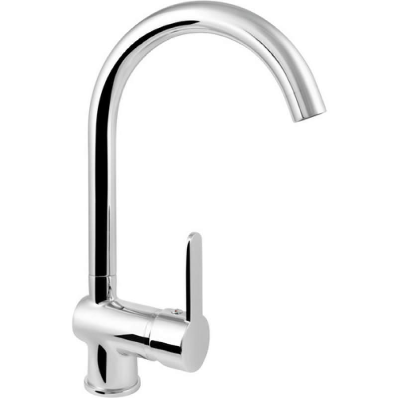 WELLWATER Einhebelmischer, verchromt, 360° schwenkbarer Auslauf - silberfarben