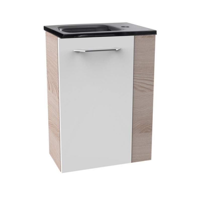 FACKELMANN Waschplatz-Set »SBC Gäste Bad«, 45cm links Alaska Esche/Weiß - weiss – Bild 1 von 3