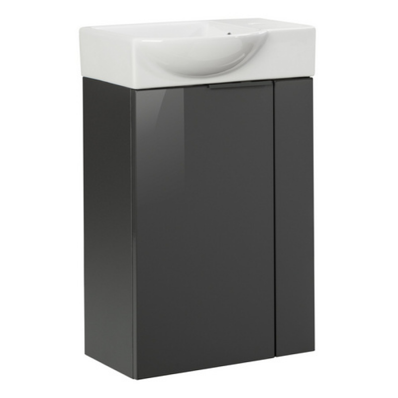 FACKELMANN Waschplatz-Set »SBC Gäste Bad«, 45cm links Anthrazit - grau – Bild 1 von 4