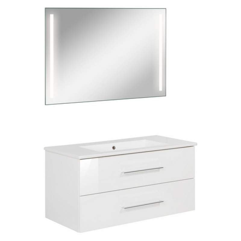 FACKELMANN Waschplatz-Set »B.PERFEKT«, 100cm SPS Weiß - weiss – Bild 1 von 5