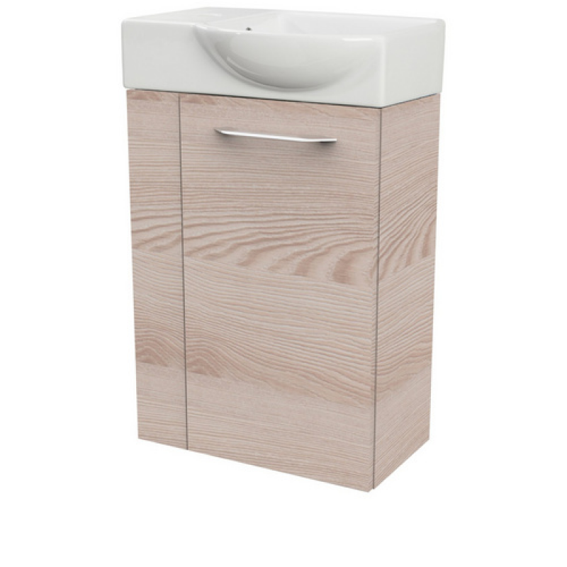 FACKELMANN Waschplatz-Set »SBC Gäste Bad«, 45cm rechts Alaska Esche - braun – Bild 1 von 3