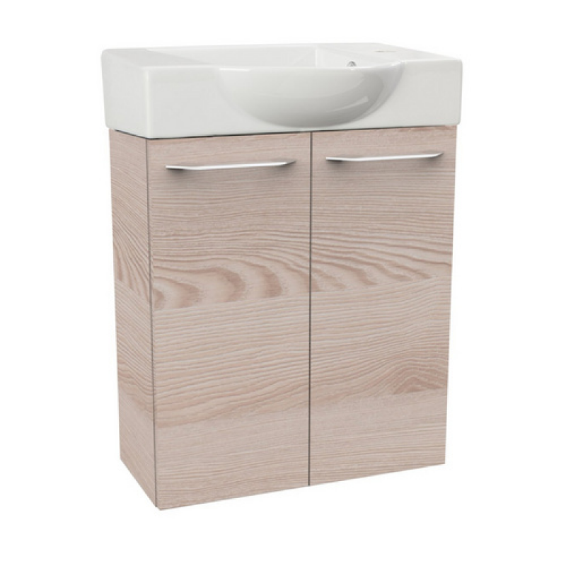 FACKELMANN Waschplatz-Set »SBC Gäste Bad«, 55cm rechts Alaska Esche - braun – Bild 1 von 3