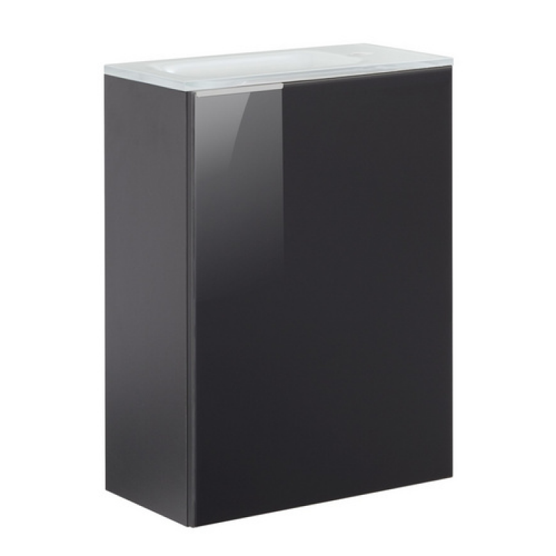 FACKELMANN Waschplatz-Set »SBC Gäste Bad«, 45cm rechts Anthrazit/Anthr.Glas - grau – Bild 1 von 4