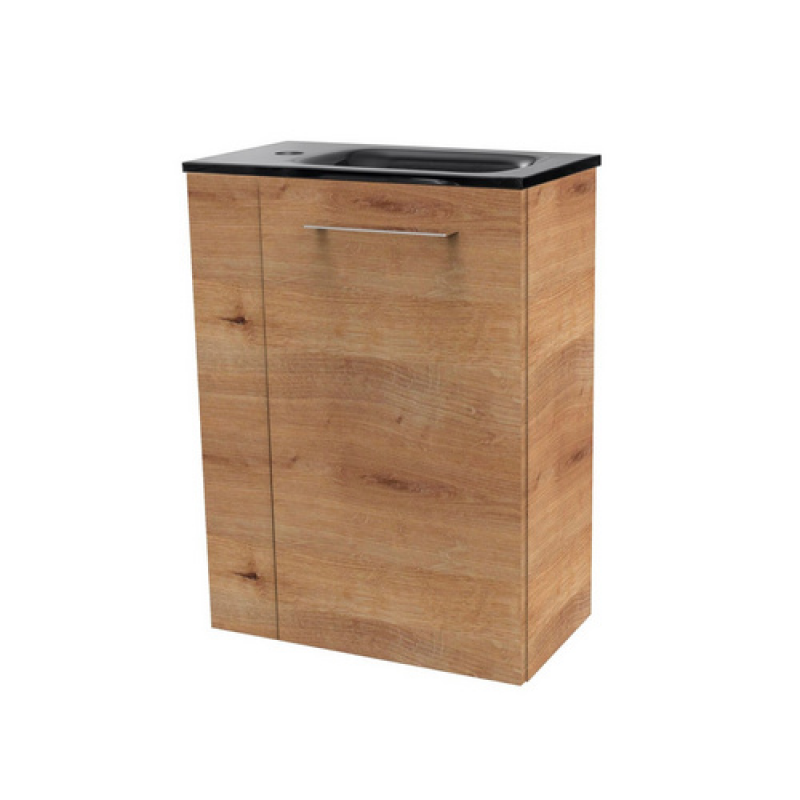FACKELMANN Waschplatz-Set »SBC Gäste Bad«, 45cm rechts AstEiche - braun – Bild 1 von 2