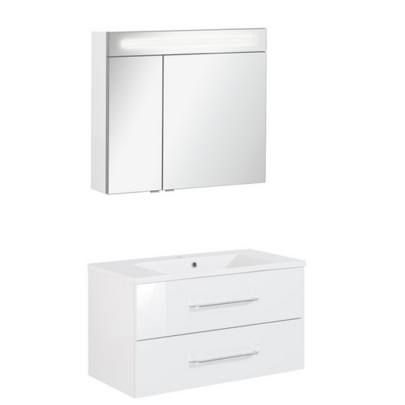 FACKELMANN Waschplatz-Set »B.CLEVER«, 90cm SPS Weiß - weiss – Bild 1 von 5