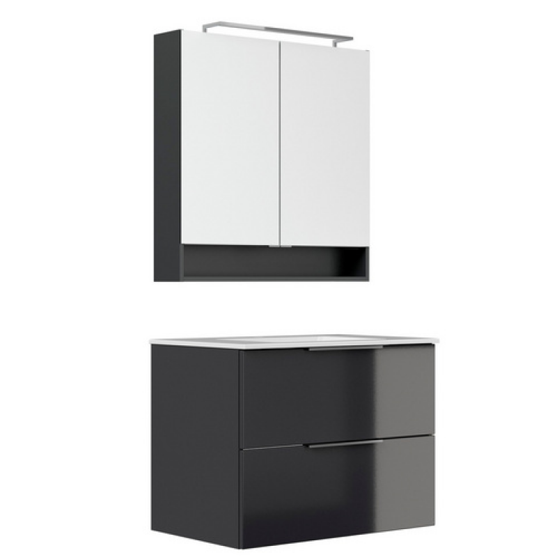 FACKELMANN Waschplatz-Set »LUNA«, 80cm Anthrazit - grau – Bild 1 von 2